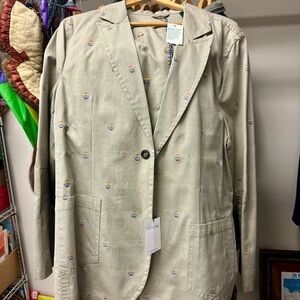 John Lennon Peace Blazer with Embroidered Accents